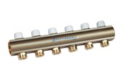 Lattialämmitys - Pettinaroli Linear manifold 1x3/4/18 with incorporated lockshield valve 2 outlets - 7035DM-008-02