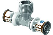 Alupex-järjestelmät - Uponor s-press plus tee adapter male thread 25 mm x 34 - 1070593