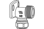 Puristusliittimet - TA Fpl 346-12xg3/4 wall elbow chr - 53346515