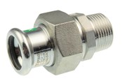 Paineputket ja liittimet - Vsh Fabrieken Vsh suora liitin uroskierre/puristus 54 mm x 2 ruostumaton teräs - 6192296