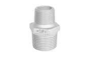 Kierteitetyt putkenosat ja liittimet - +GF+ Hexagon nipple galvanized reducing 1 1/2 x 1 1/4 - 770245230