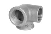 Kierteitetyt putkenosat ja liittimet - +GF+ Elbow Musta side outlet 1/2 - 770221104