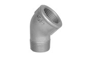 Kierteitetyt putkenosat ja liittimet - +GF+ Elbow 45° Musta med f 3/8 - 770121103
