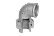 Kierteitetyt putkenosat ja liittimet - +GF+ Union elbow Musta conical for f - 770096105