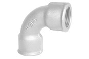 Kierteitetyt putkenosat ja liittimet - +GF+ Lyhyt mutka 90° galvanoitu f 1 1/2:lle - 770012208