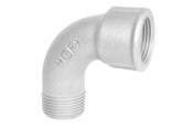 Kierteitetyt putkenosat ja liittimet - +GF+ Lyhyt mutka 90° galvanoitu m 1/2:lle - 770011204