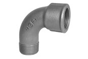 Kierteitetyt putkenosat ja liittimet - Georg-Fischer Short bend 90° Musta for m 1 - 770011106