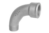 Kierteitetyt putkenosat ja liittimet - +GF+ Long sweep bend black for m 90° 3/8 - 770001103