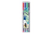 Kirjoitus- ja piirustustarvikkeet - Staedtler Fineliner triplus 0.3mm 4 kpl laatikko - 334 SB4
