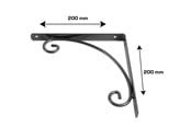 Kannakkeet & Saranat  - Home>it Hyllynkannatin, Almue, 200 x 200 mm – antrasiitti - 16575