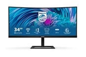 Näyttö - 34" Philips E-Line 346E2CUAE - 3440x1440 - 100Hz - VA - 65W USB HUB - Kaareva - 346E2CUAE/00