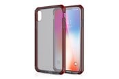 Puhelin - Kannet ja kotelot - ITSKINS Cover for iPhone XS Max. Läpinäkyvä Harmaa / Punainen - APXP-SPRFR-RDBK