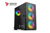 Kotelot - Savio Raptor X1 ARGB Mesh / Glass - MDT - ATX - Kotelot - Tower - Musta - SAVGC-RAPTORX1