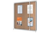 Konferenssi & Esitys - Nobo Premium Plus lukittava korkkitaulu liukuovella 12xA4 - 1902574