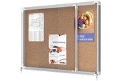 Konferenssi & Esitys - Nobo Premium Plus lukittava korkkitaulu liukuovella 8xA4 - 1915331