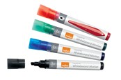 Konferenssi & Esitys - Nobo Liquid Ink™ valkotaulukynät viistokärki 4 kpl, Värilajitelma - 1915387