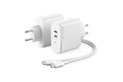 Puhelin - Adapterit & Laturit - ALOGIC 2X63 Rapid Power 63W GaN Charger - Incl. 2m USB-C Charging Cable - WCG2X63-EU