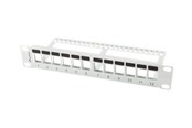 Lisätarvikkeet - Lanberg PPKS-9112-S - patch panel (blank) - 1U - 10" - PPKS-9112-S