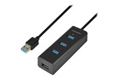 USB hub - AXAGON N HUE-S2BL - keskusyksikkö - 4 porttia USB hub - 4 porttia - USB 3.2 - Musta - HUE-S2BL