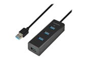 USB hub - AXAGON N HUE-S2BL - keskitin - 4 porttia USB hub - 4 porttia - USB 3.2 - Musta - HUE-S2BL