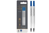 Kirjoitus- ja piirustustarvikkeet - Parker Rollerball Pen Refills | Medium Point | Blue QUINK Ink | 2 Count - S0881490