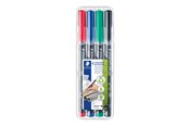 Kirjoitus- ja piirustustarvikkeet - Staedtler Yleiskynä Lumocolor perm F 4 kpl - 318 WP4