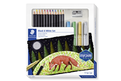 Harrastustarvikkeet - Staedtler Mixed Musta & Valkoinen Set 100% PEFC - 61 149C