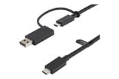 USB kaapelit - StarTech.com USB C Cable USB-A Adapter Dongle Hybrid 2-in-1 USB C Cable 1m - USBCCADP