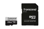 Muistikortti - Transcend 350V High Endurance MicroSD/SD - 100MB/s - 256GB - TS256GUSD350V