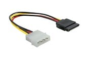 Sisäiset virtakaapelit - DeLOCK power cable - SATA power to 4 PIN internal power - 15 cm - 60100