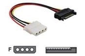 Sisäiset virtakaapelit - DeLOCK power cable - SATA power to 4 PIN internal power - 12 cm - 60115