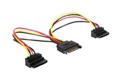 Sisäiset virtakaapelit - DeLOCK power splitter - SATA power to SATA power - 15 cm - 60128