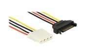 Sisäiset virtakaapelit - DeLOCK power adapter - 4 PIN internal power to SATA power - 30 cm - 60139