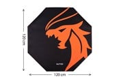 Pelituoli - DUTZO Pyro Gaming -lattiamatto - Musta / Oranssi - DFloormat-120-hex-pyro