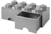 Lastenhuone - LEGO Brick Drawer 8 - Stone Grey - 40061740
