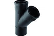 Viemäröinti - Geberit silent branch pipe 45 ° 110 / 50mm mf Musta pp - 390.532.14.1