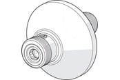 Suihku- ja asennustarvikkeet - Oras Straight connector with flange - 204120W/2