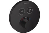 Sekoittajat ja liittimet - Hansgrohe showerselect s thermostatic mixer for concealed installation for 2 outlets matt Musta - 15743670