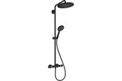 Suihku- ja asennustarvikkeet - Hansgrohe croma select s showerpipe 280 1jet with thermostat and Käsisuihku raindance select s 120 3jet matt Musta - 26890670