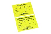 Lattialämmitys - Raychem Warning label heattracing - C97690-000
