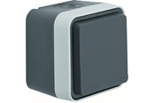 Sähkökytkimet - Wexøe Schuko scoket outlet with hinged cover grey - 47403515