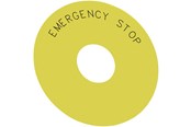 Painikkeet ja signaalilaitteet - Siemens Round backing plate for em. stop mush. pushbutton yellow self-adhesive - 3SU1900-0BC31-0DA0