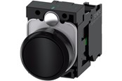 Painikkeet ja signaalilaitteet - Siemens Pushbutton black - 3SU1100-0AB10-1BA0
