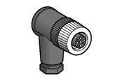 Anturitekniikka - TELEMECANIQUE SENSORS Plug m12 5 pol female elbowel metal - XZCC12FCM50B