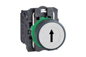 Painikkeet ja signaalilaitteet - Schneider Electric Harmony push button complete with spring return and flat touch surface in white with black arrow 1xno xb5aa3341 - XB5AA3341