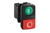 Painikkeet ja signaalilaitteet - Schneider Electric Harmony double pushbutton complete with Valkoinen i on Vihreä pushbutton and Valkoinen o on Punainen raised pushbutton 1xno + 1xnc xb5al73415 - XB5AL73415