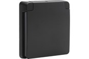 Sähkökytkimet - Niko-Servodan Adapter frame with hinged lid Sopii 45 x 45 mm functions in splashproof surface-mounting outlets Musta - 761-85000