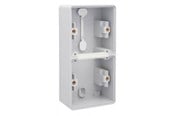 Sähkökytkimet - Niko-Servodan Splashproof double vertical surface-mounting box with two single flexible inputs for flush-mounting two functions Harmaa - 700-83201