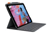 Näppäimistöt - Logitech Slim Folio - Näppäimistö and folio case - QWERTZ - Swiss - graphite - Näppäimistö & Foliosetti - Sveitsi - Harmaa - 920-009476
