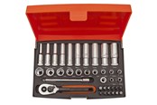 Työkalut - BAHCO socket set mini 1/4 37 pieces 4-13mm - SL25L